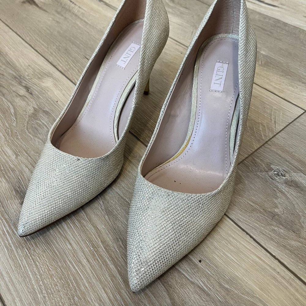 Glint gold glitter heels | size 8.5